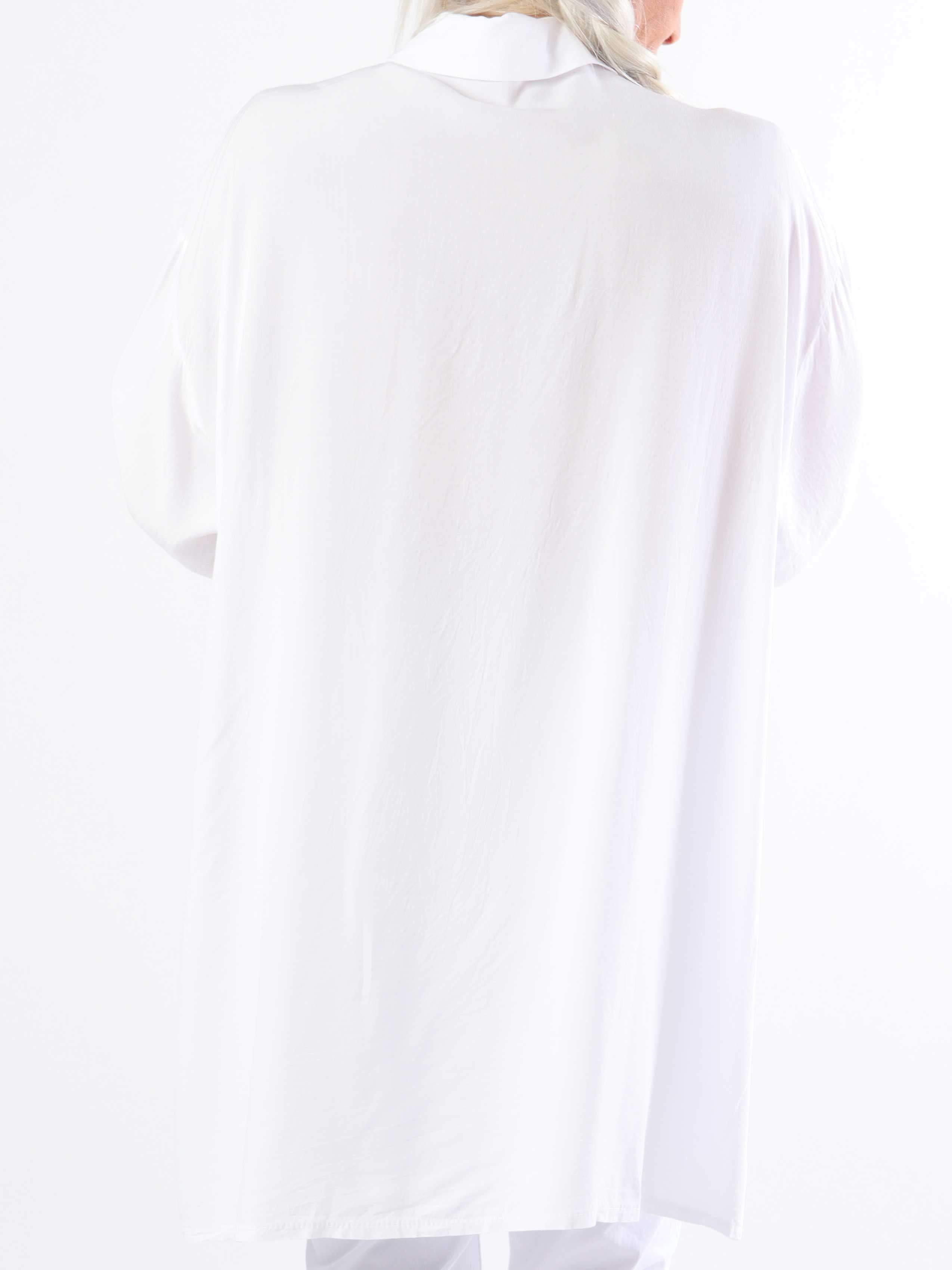 Love - Plus size-skjorta i viskos med ränder och stjärnor